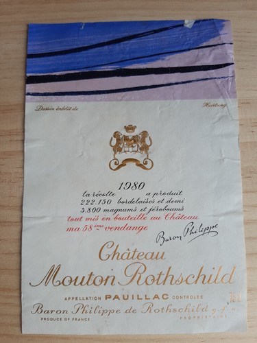 étiquette vin chateau mouton - chateau,