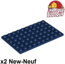 Lego 2x Plaque Plate 6x10 10x6 bleu foncé/dark blue 3033 NEUF