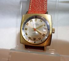 MONTRE SUISSE BULER VINTAGE,MOV MECANIQUE EBAUCHE A RUBIS +DATE( ressort bloqué)