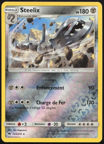 Carte pokémon steelix 125 - steelix, 125/214