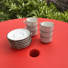 6 Tasses à café bistrot Apilco An 80. COMME NEUVES. Apilco coffe set. LIKE NEW