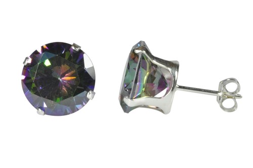 Sterling silver round mystic - sterling,