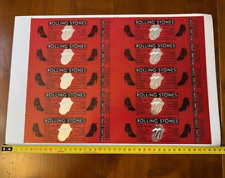 Rare Rolling Stones logo ARGENT test impression OTTO Ticket Candlestick Park 81