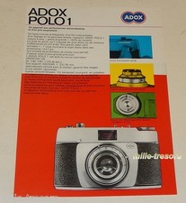 Feuillet publicitaire ADOX pour Appareil Photo POLO1 - FOTOWERKE Germany