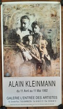 Affiche Exposition ALAIN KLEINMANN  galerie l'entrée des artistes  40x70cm 1992