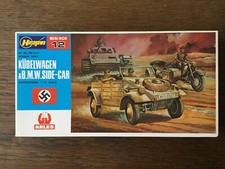 HASEGAWA 1/72 KUBELWAGEN & BMW SIDE CAR (PIECES SOUS BLISTER)