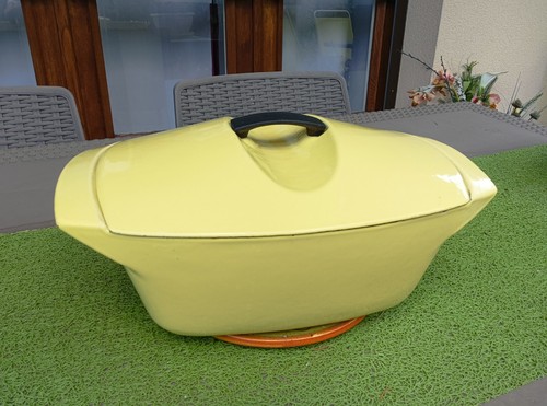 Cocotte fonte jaune années - jaune,