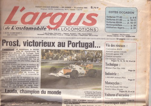 Argus 2907 prost - n°2907, &