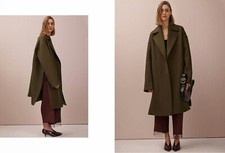 Celine  By Phoebe Philo Pre Fall 2015 Wide Pleated Black Brown Pants  Size S