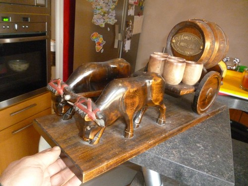Ancien attelage char boeufs - ancien,