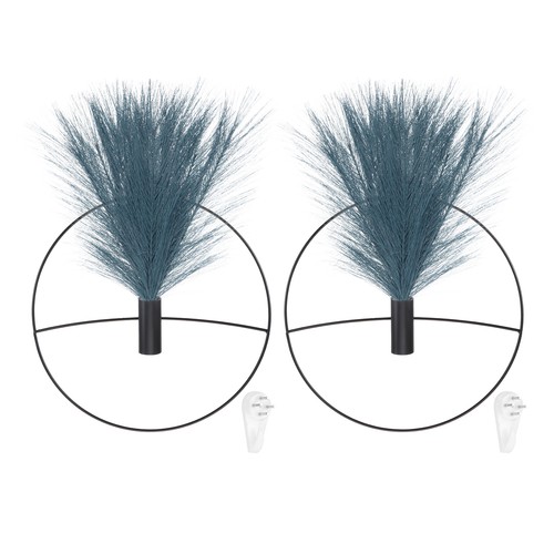 2pcs décor murale pampas bleu - décor,