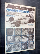 1991 - 1/12 TAMIYA  MC LAREN MP4/6 HONDA - UNIQUEMENT la notice - montage taches