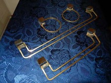 4 PORTE SERVIETTE MODERNES BRONZE DORE ET CHROME DE QUALITÉ SALLE DE BAIN DOUCHE