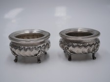 PAIRE DE SALERONS ARGENT