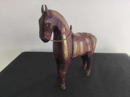 Superbe cheval ancien bois - cheval,