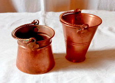 2 petits pots en cuivre pour