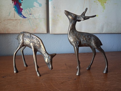 Cerf biche bronze - en, bronze-