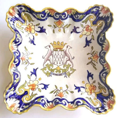 Plat carré ancien desvres - plat,
