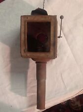 Ancienne lanterne de calèche – fer et laiton – env. 1900 – 35 cm – vendue en l’é