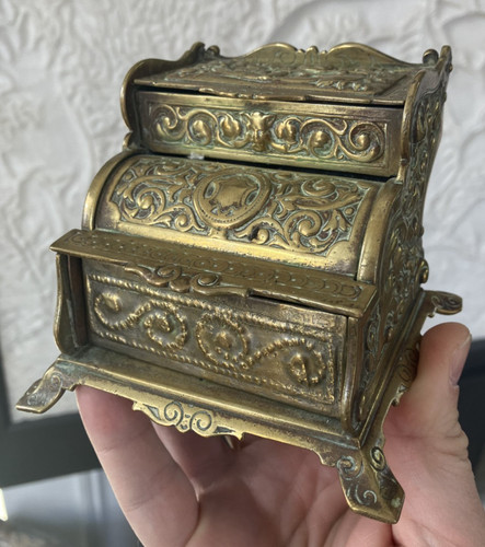 Belle boite allumettes bronze - boite,
