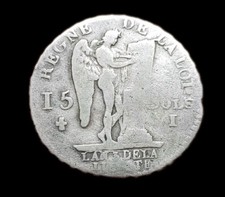 Louis XVI, 15 sols dit "au génie" 1791 I Limoges