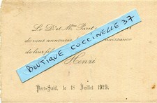 Henri PARET Naissance PORT
