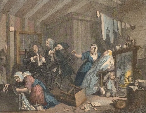 C1840 hogarth coloré - c1840,