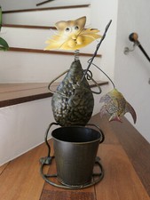 Chat en métal forgé cache pot décoratif interieur extérieur