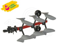 Rolly Toys - Charrue - 3 Furrow Métal & Plastique - Réversible Design - Cadre