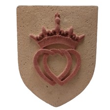 Blason Vendéen en pierre reconstituée artisanale 2 couleurs blanc rouge