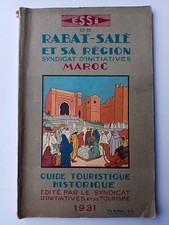 DE RABAT SALE ET SA REGION MAROC GUIDE TOURISTIQUE HISTORIQUE 1931 ILLUSTRE