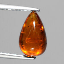 Grenat mandarin en poire cabocon de 3,55Cts