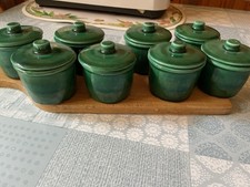 Lot 8 Petits Pots À Crème Faïence Céramique Sèvres Kéramos France