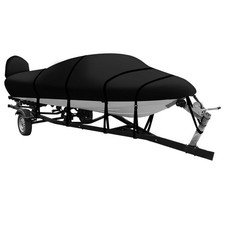 Housse Bateau Remorquable 600D Grade Marin Doublée Bateau Pêche Coque