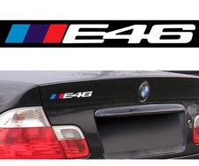LOGO E46 POUR BMW MOTORSPORT SPORT RACING BLANC 18cm AUTOCOLLANT STICKER BA228B