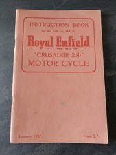 notice 248 cc Royal Enfield Crusader 250 moto 1957