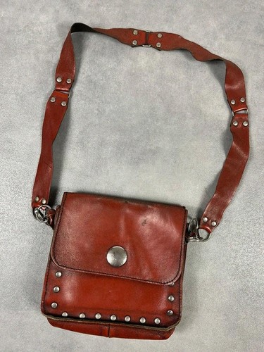 Sac cuir bordeaux - , vintage