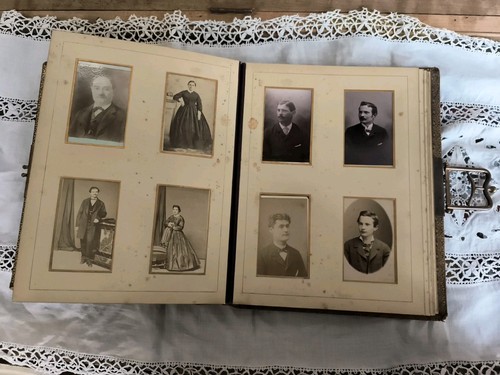 Ancien 1900 album cuir - ancien,