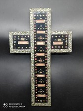 Ancien Cadre Croix Reliquaires paperolles 10 Reliques Saints .