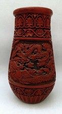 Chinese red lacquered cinabre