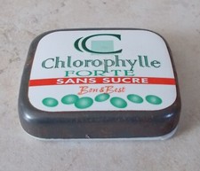 Vintage candy tin box CHLOROPHYLLE Bon & Best antique sweet France container vtg