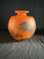 Vase pâte de verre Muller frères Luneville modèle 4 non signé