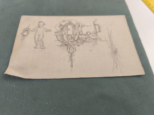 Ancien dessin crayon sujet - dessin,