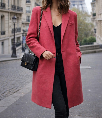 Sandro pink mathea wool - wool, blend
