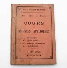 ÉCOLE SPÉCIALE MILITAIRE - COURS DE SCIENCES APPLIQUÉES - 1924-1925