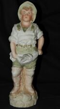 Figurine en Biscuit, Statuette (enfant, pêcheur) 24.5 cm, très bon état