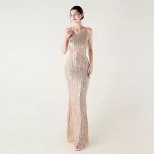 Robe Longue Or avec des