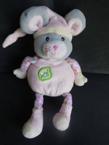 Doudou peluche souris rose - peluche,