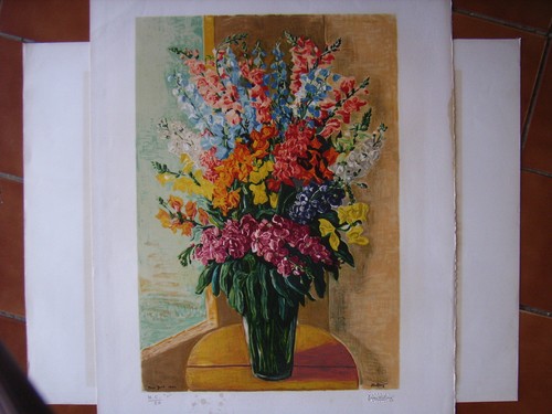 Moise kisling litho fleurs - kisling, de