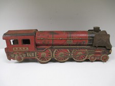LOCOMOTIVE VAPEUR PACIFIC SNCF 602 en TOLE Jouet MEMO FRANCE 27 cm